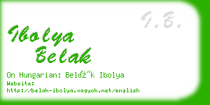 ibolya belak business card